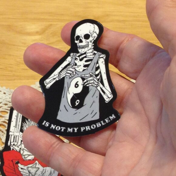 Black and white skeletons, skulls, biker, for cell phone, hydroflask - Picture 4 of 6